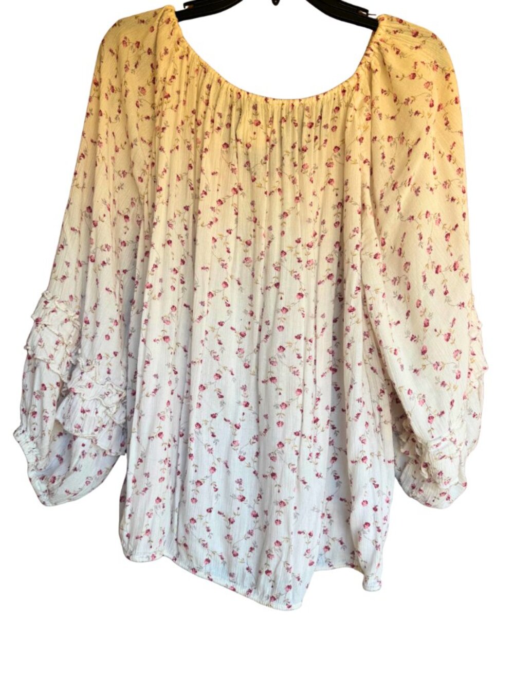Denim & Supply Ralph Lauren RL Boho Floral Peasant Top XL - Picture 6 of 14
